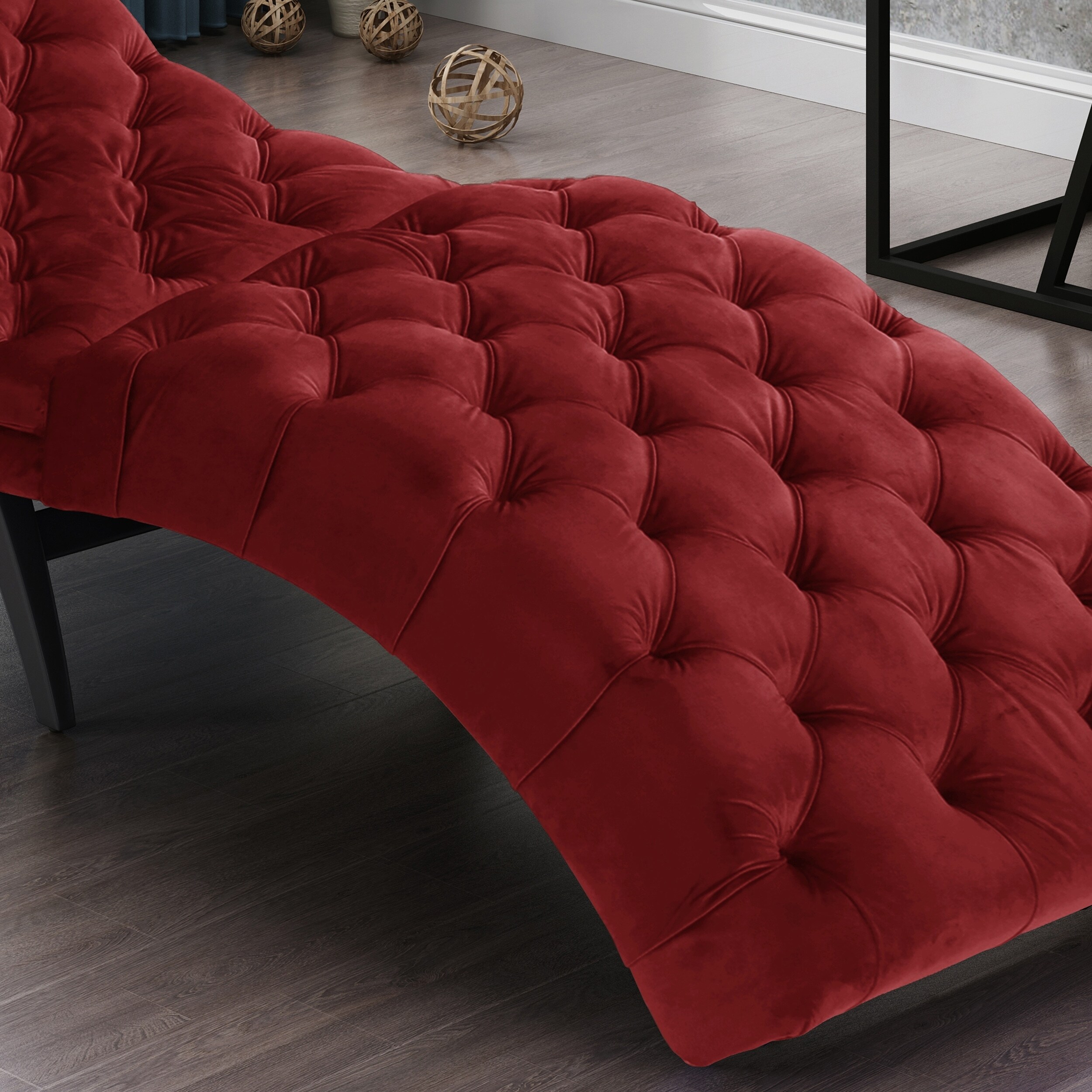 Garret tufted chaise online lounge