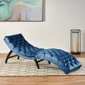 Garret Tufted Velvet Chaise Lounge by Christopher Knight Home
