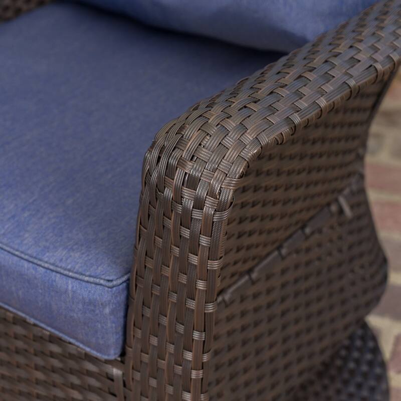 Colosseum 5-piece Wicker Swivel Set with Fire Table by Christopher Knight Home