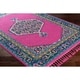preview thumbnail 16 of 15, Boho Medallion Tassel Bright Pink Area Rug - 9'3" x 12'1"