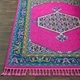 preview thumbnail 12 of 15, Boho Medallion Tassel Bright Pink Area Rug - 9'3" x 12'1"