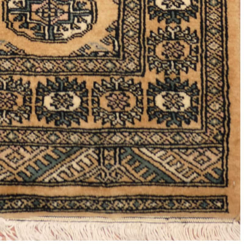HERAT ORIENTAL Handmade Geometric Bokhara Wool Rug - 2'6" x 4'