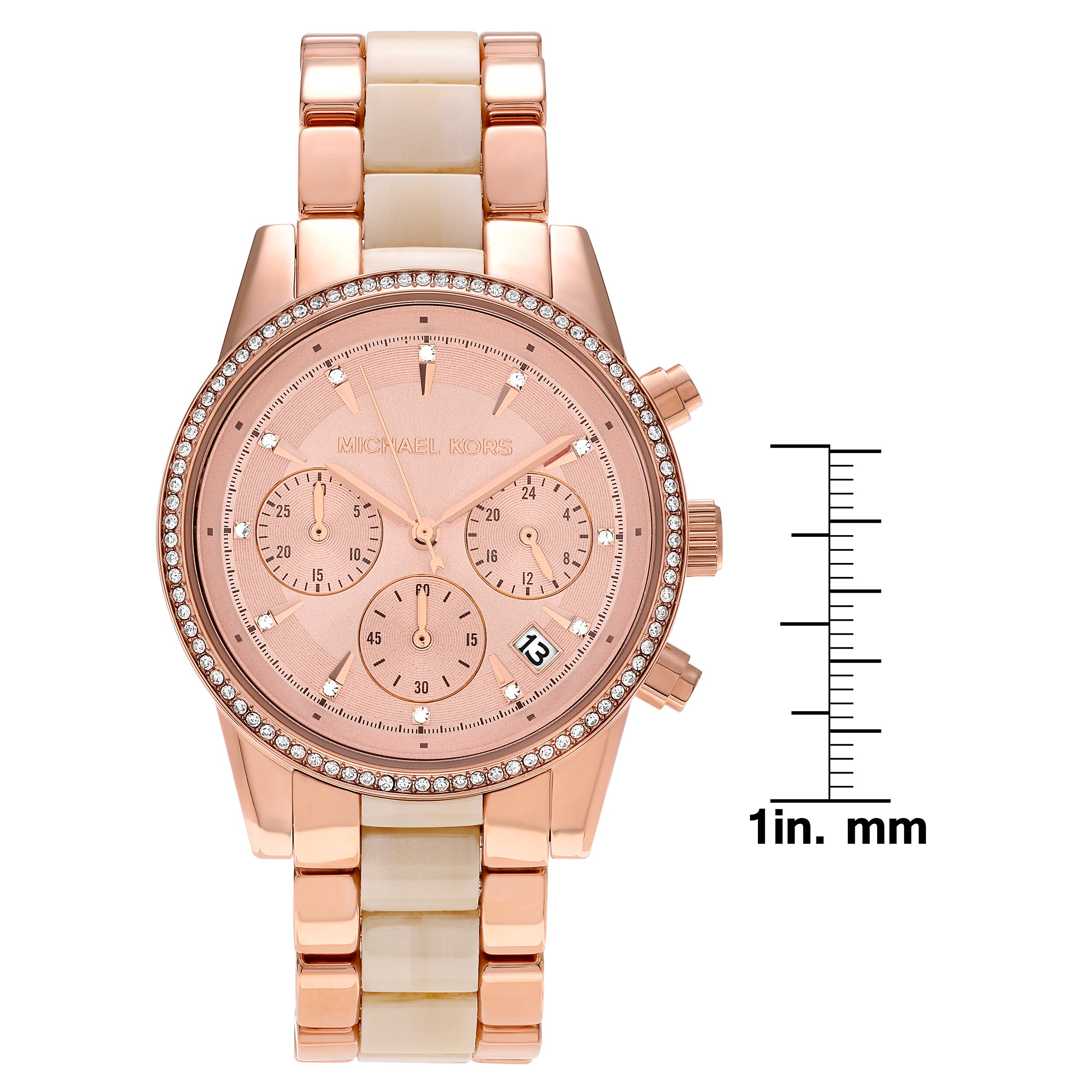 michael kors ritz rose gold tone chronograph ladies watch