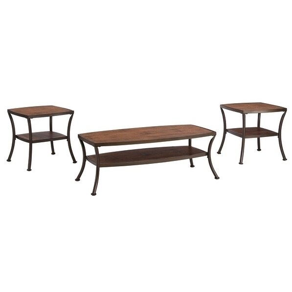 3 Pc Modern Rectangular Coffee Table 2 End Tables Living Room Set