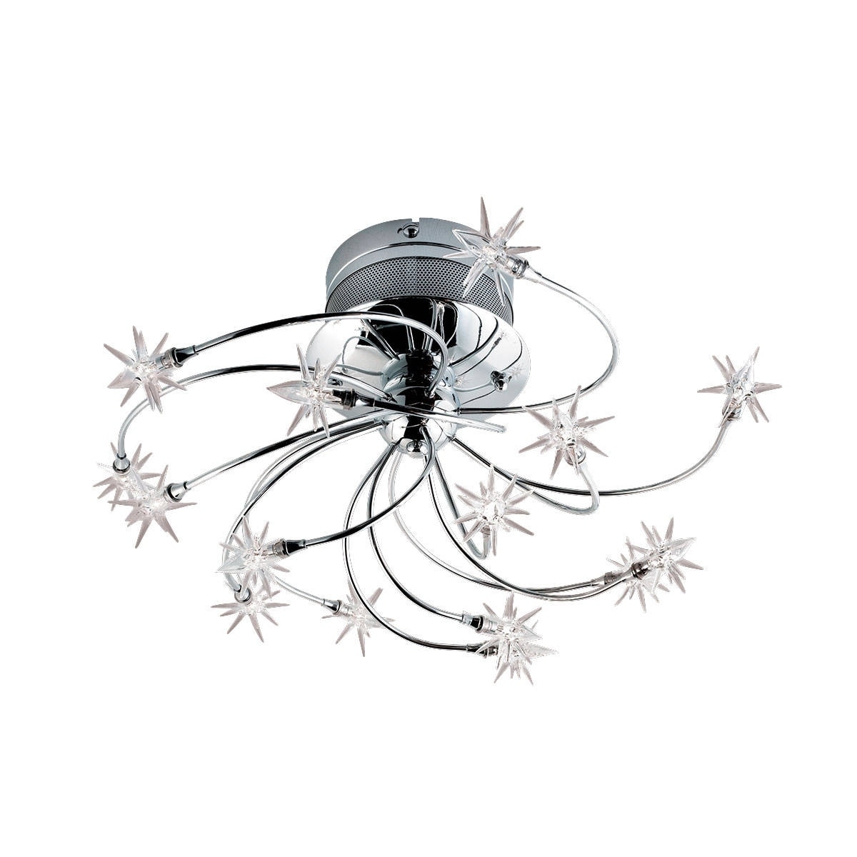 Shop Eurofase Starburst 15-Light Flushmount, Chrome Finish - 12898 ...