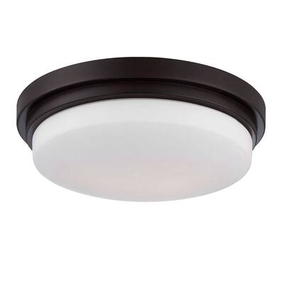 Eurofase Wilson Decorative LED Flushmount, Blown Opal Glass Diffuser, Bronze Finish - 26635-019