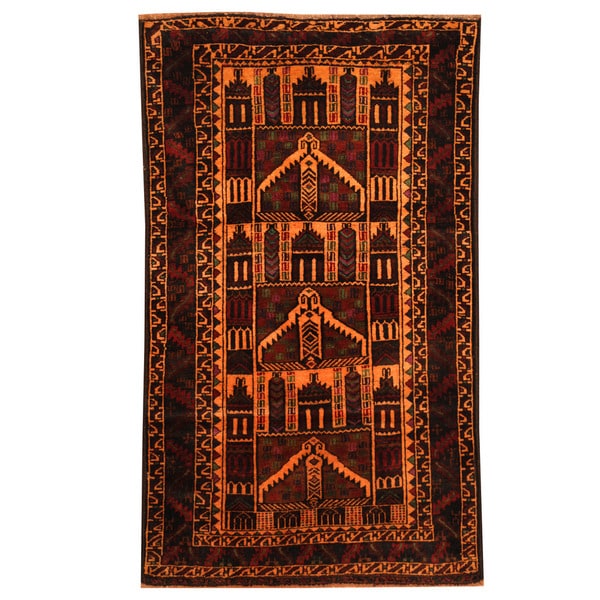 Handmade Balouchi Wool Rug (Afghanistan) - 2'6 x 4'3'