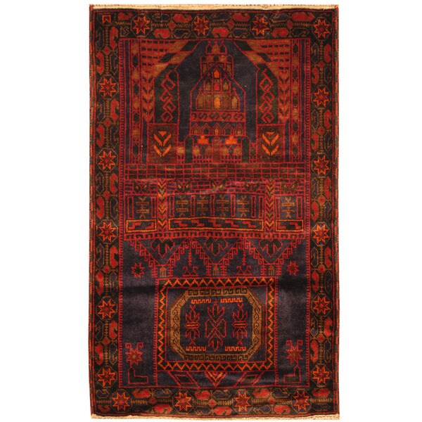 Handmade Balouchi Wool Rug (Afghanistan) - 3' x 5'