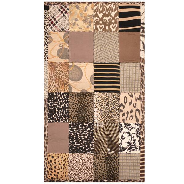 slide 1 of 3, Handmade One-of-a-Kind Memory Foam Cotton Patchwork Rug (India) - 3' x 5'