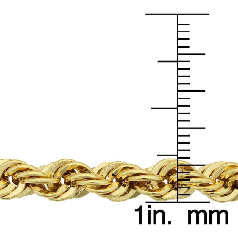 Fremada Men's 14k Yellow Gold Filled Bold 6-mm Rope Chain Bracelet