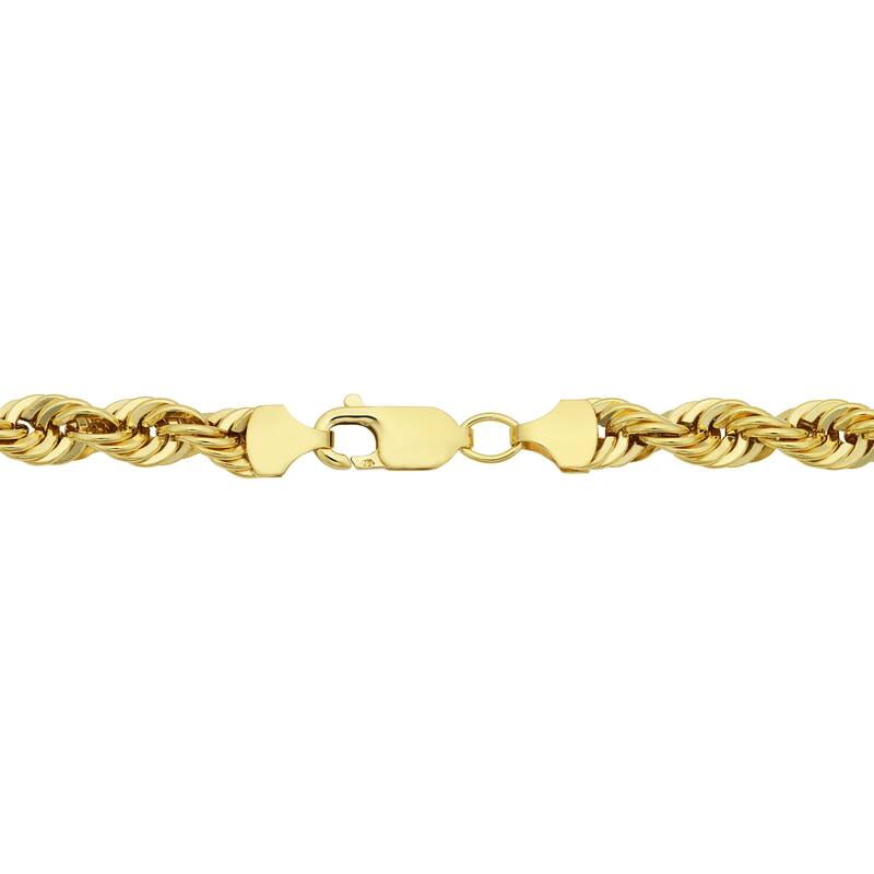 Fremada Men's 14k Yellow Gold Filled Bold 6-mm Rope Chain Bracelet
