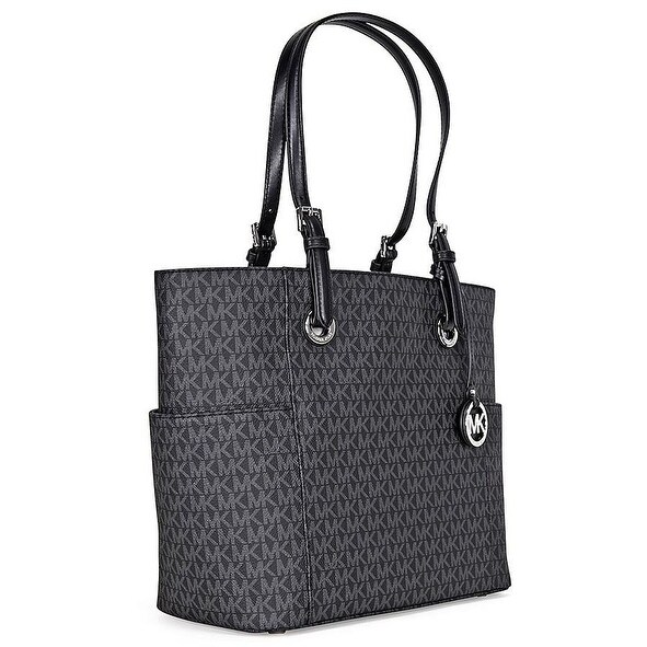 Michael Kors Jet Set Signature Tote Black 30s7sttt3b Michael Kors Jet Set Signature Tote Black 30s7sttt3b 001