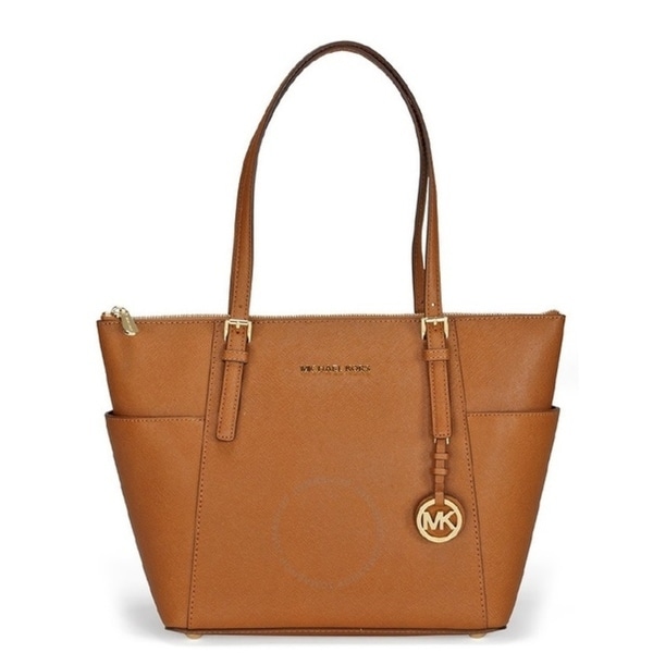 Michael Kors Jet Set Top-Zip Saffiano Leather - Tote - Acorn - 30F2GTTT8L-532