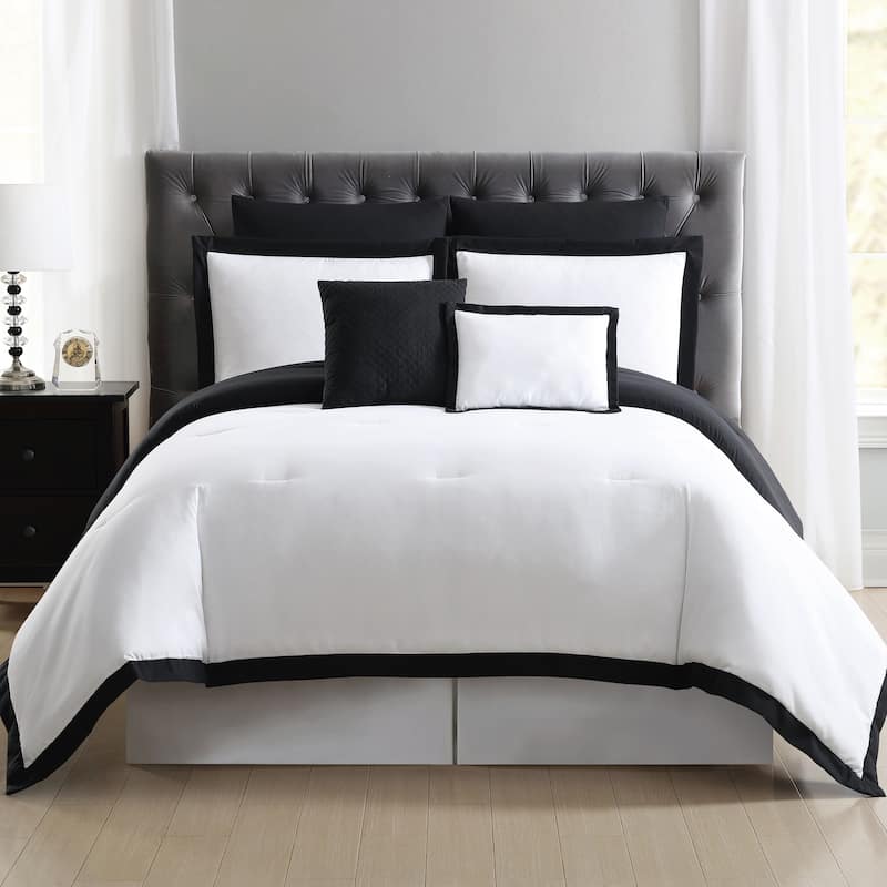 Truly Soft Everyday Hotel Border 7-piece Comforter Set