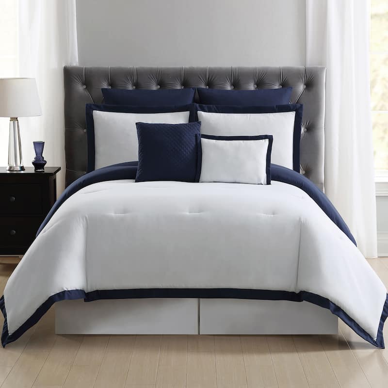 Truly Soft Everyday Hotel Border 7-piece Comforter Set
