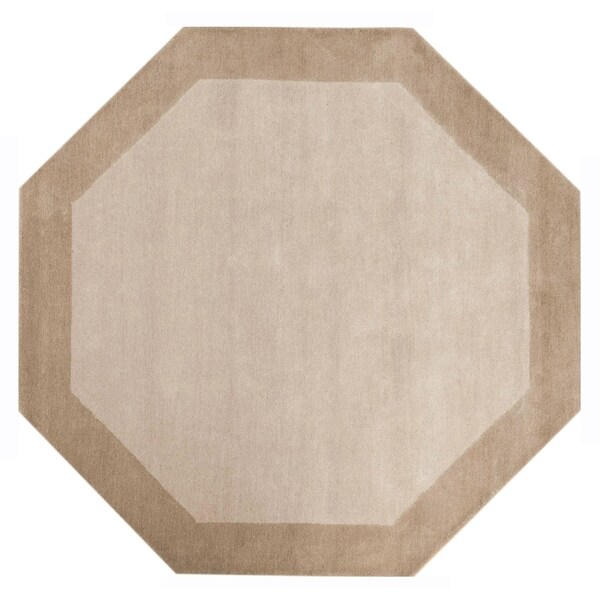 Off-White Border (8'x8') Octagon Rug