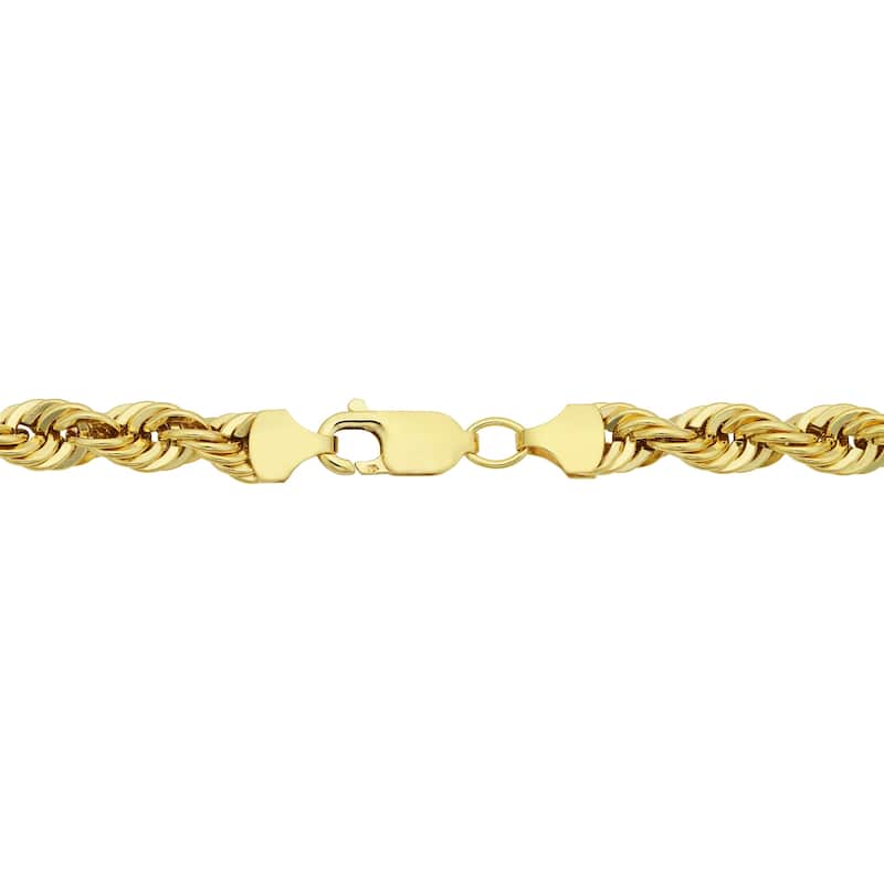 Fremada Men's 14k Yellow Gold Filled 6-mm Rope Chain Necklace