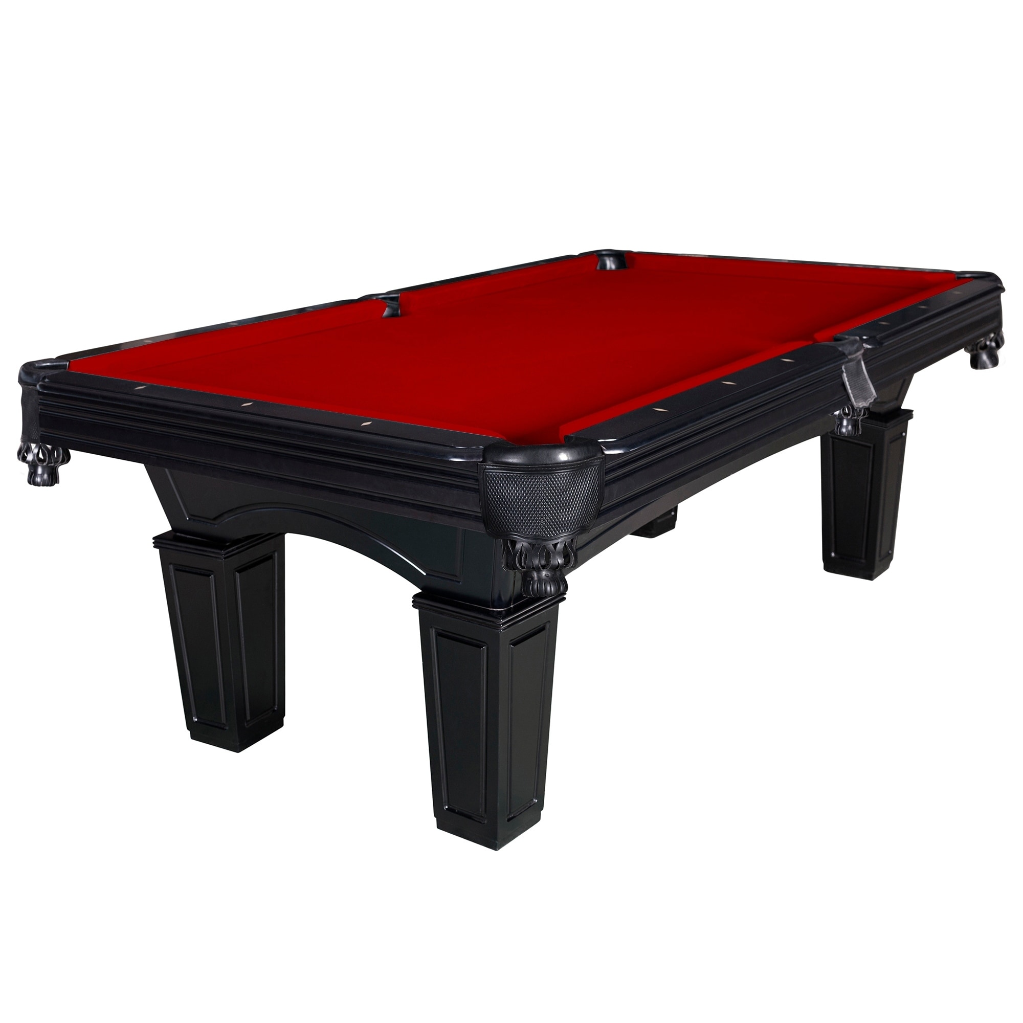 Shop Cobra 8 Ft Slate Billiard Pool Table W Burgundy Felt Black