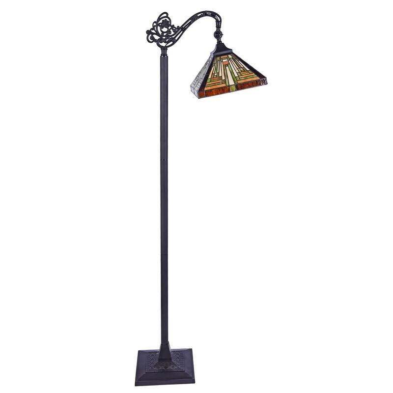 Innes Tiffany Style 1-light Blackish Bronze Floor Lamp