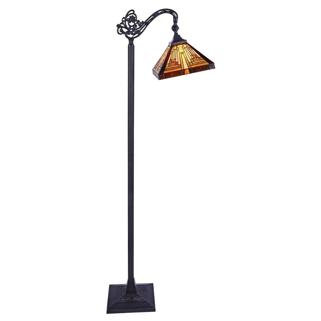 Innes Tiffany Style 1-light Blackish Bronze Floor Lamp
