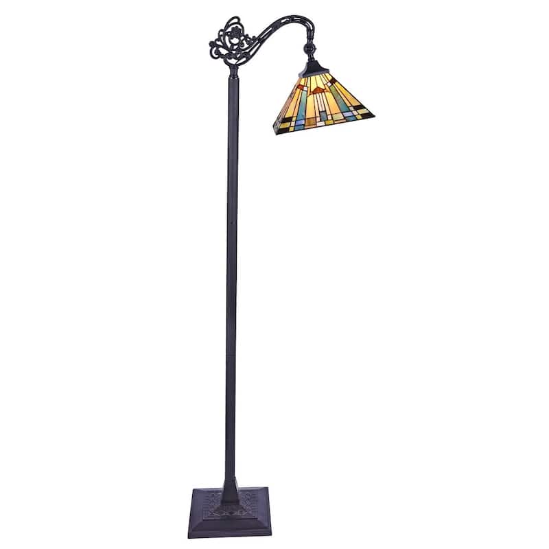 Kinsey Tiffany Style 1-light Blackish Bronze Floor Lamp