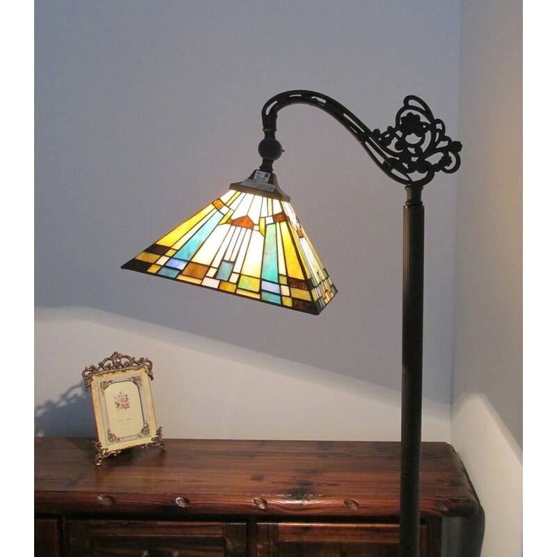 Kinsey Tiffany Style 1-light Blackish Bronze Floor Lamp