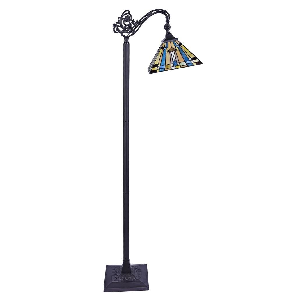 Kinsey Tiffany Style 1-light Blackish Bronze Floor Lamp