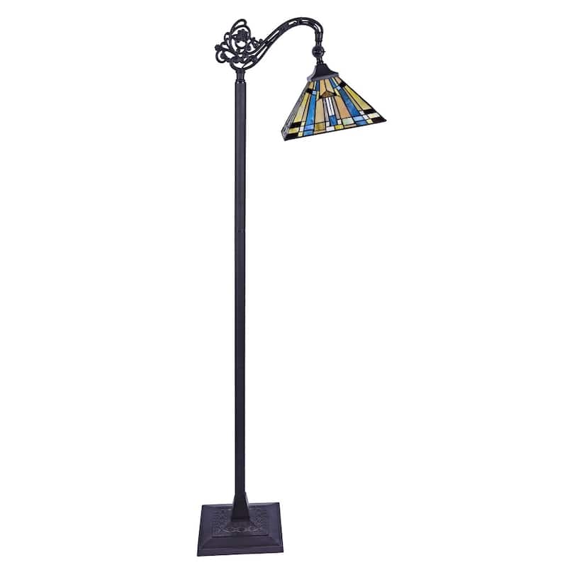 Kinsey Tiffany Style 1-light Blackish Bronze Floor Lamp