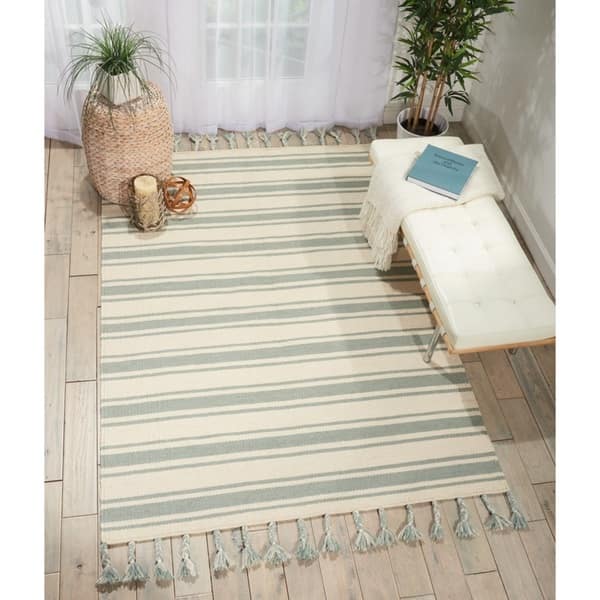 Nourison Solano Striped Dhurri Reversible Area Rug