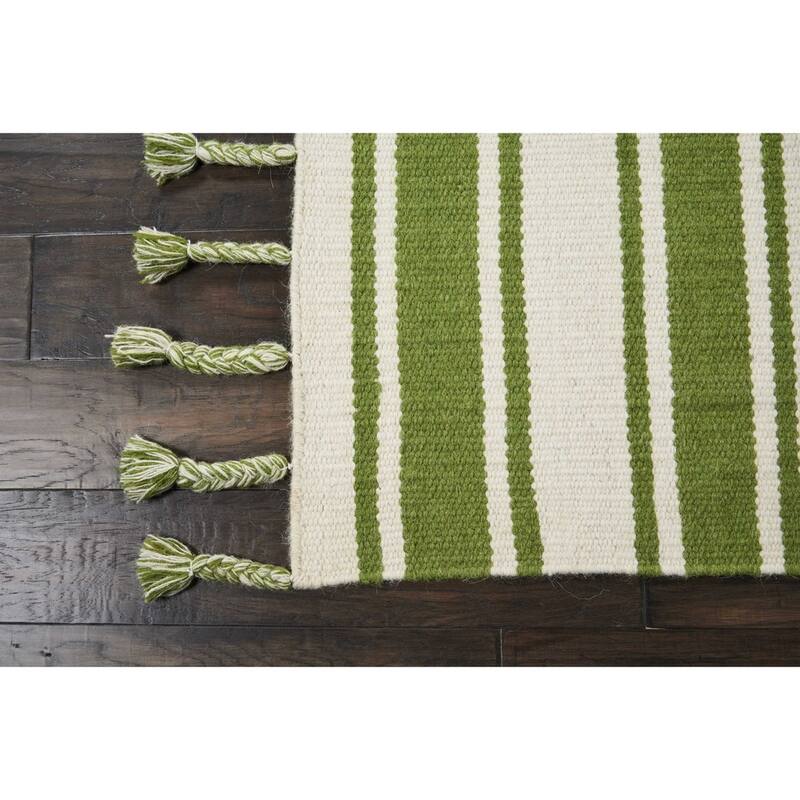 Nourison Solano Striped Dhurri Reversible Area Rug