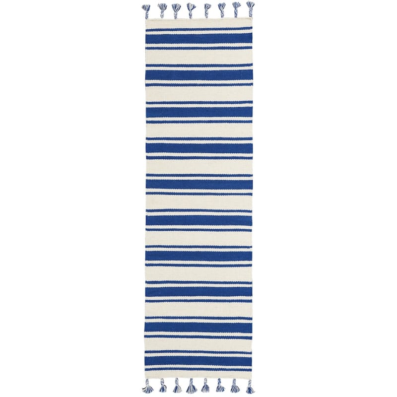 Nourison Solano Striped Dhurri Reversible Area Rug
