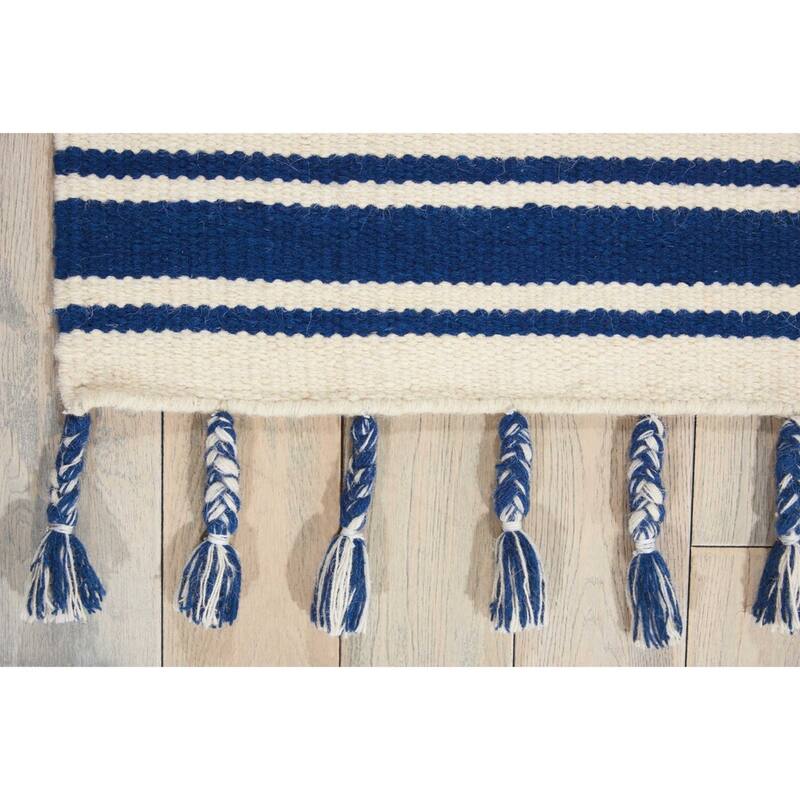 Nourison Solano Striped Dhurri Reversible Area Rug