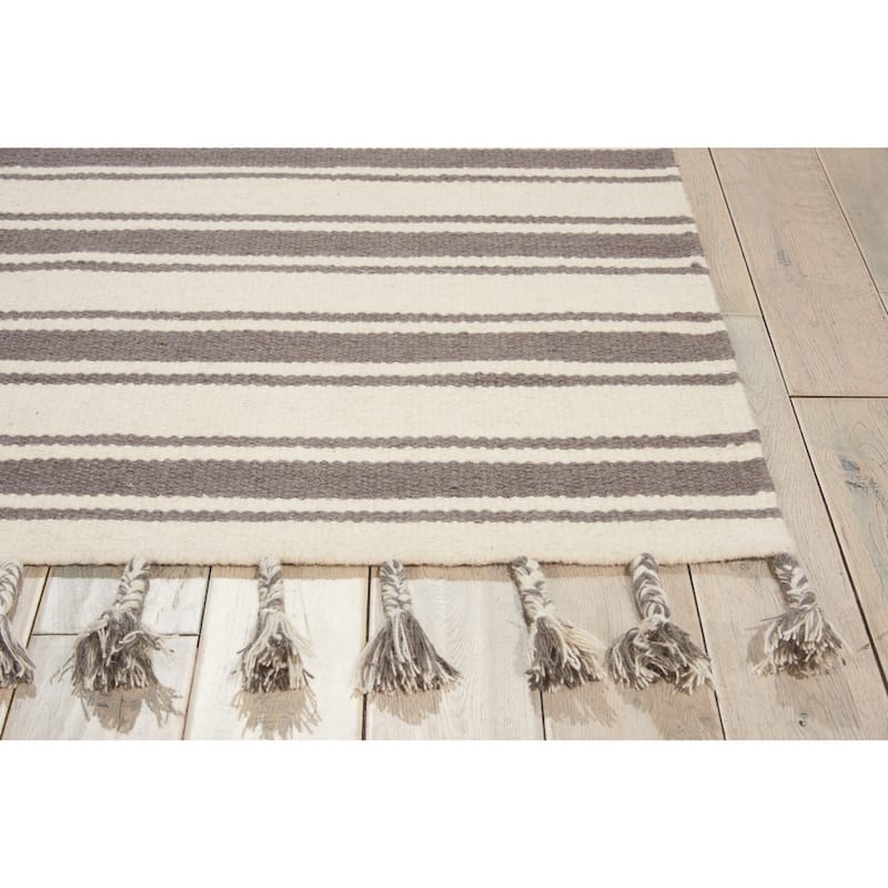 Nourison Solano Striped Dhurri Reversible Area Rug