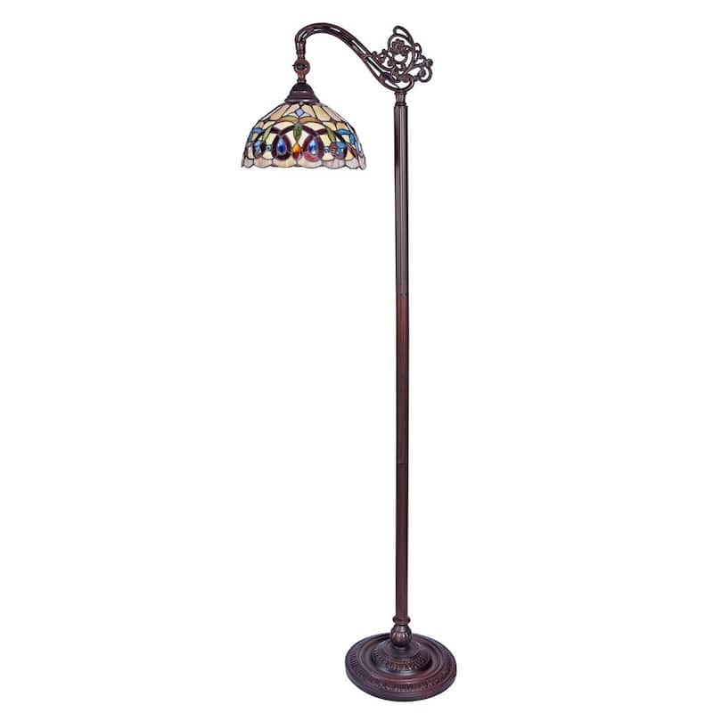 Serenity Tiffany Style 1-light Blackish Bronze Floor Lamp