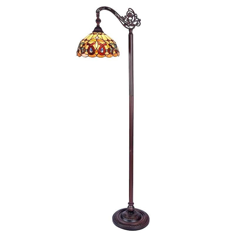 Serenity Tiffany Style 1-light Blackish Bronze Floor Lamp