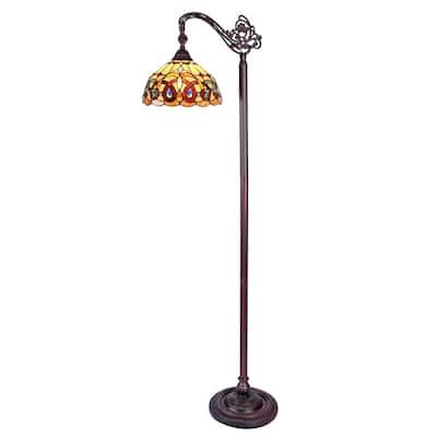 Serenity Tiffany Style 1-light Blackish Bronze Floor Lamp
