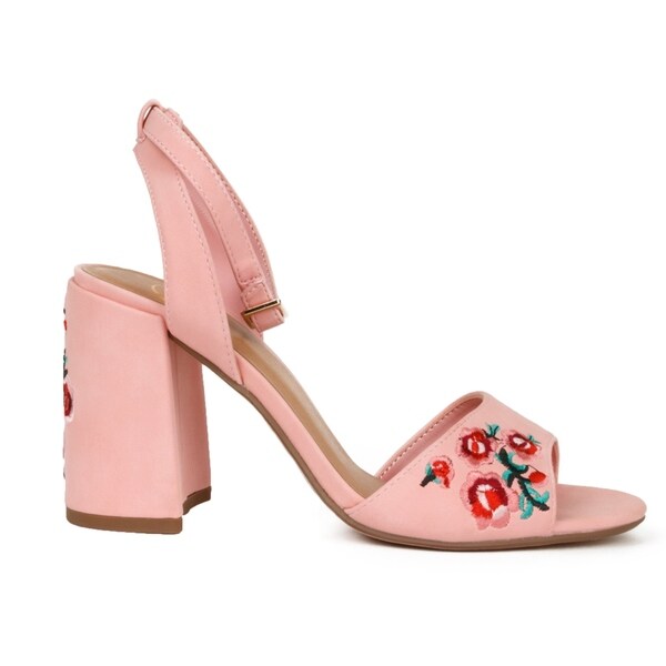 floral ankle strap sandals