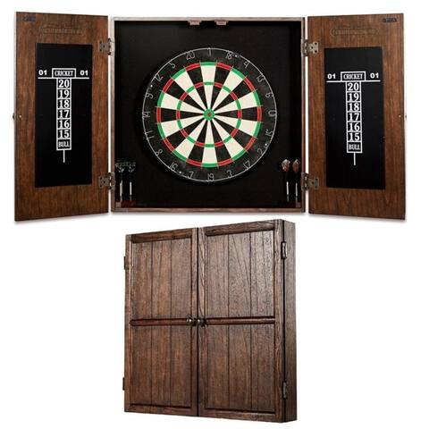 Barrington Webster Bristle Dartboard and Solid Wood Cabinet Set
