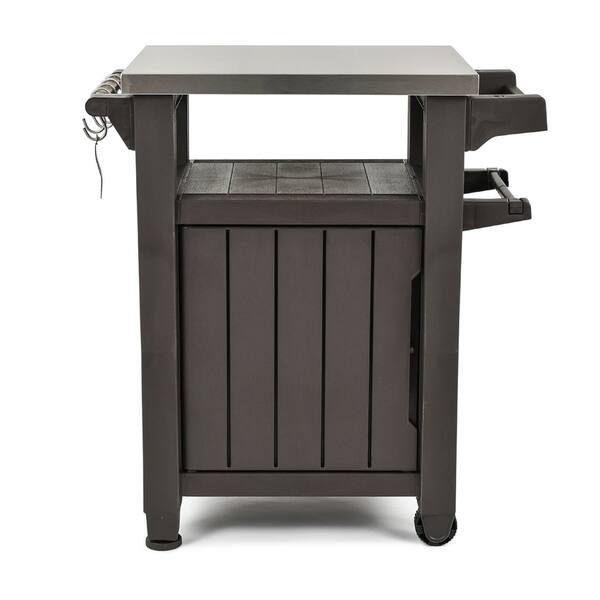 Keter Unity Indoor Outdoor Serving Cart Prep Station With Keter Unity Indoor Outdoor Serving Cart