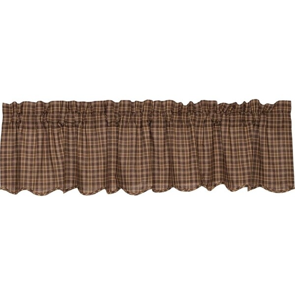 Shop Brown Rustic Kitchen Curtains VHC Prescott Valance Rod Pocket