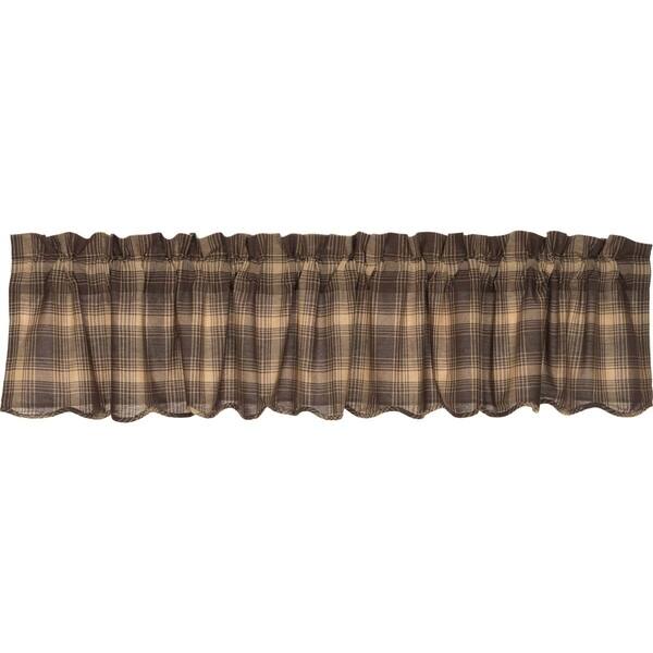 Shop Brown Rustic Kitchen Curtains Vhc Dawson Star Valance Rod
