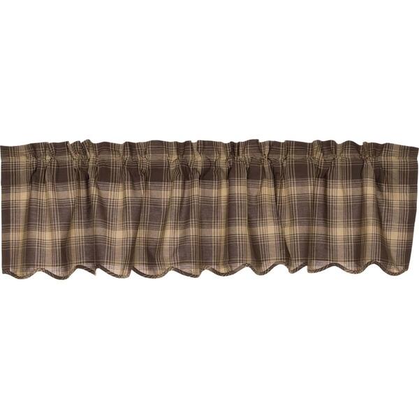 Shop Brown Rustic Kitchen Curtains Vhc Dawson Star Valance Rod
