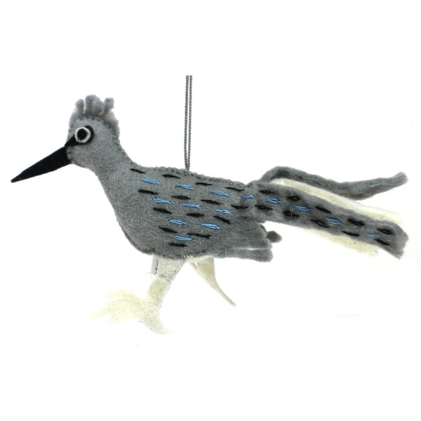 Handmade Felt Roadrunner Ornament (Kyrgyzstan)