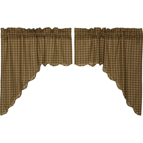 Barrington Scalloped Lined Swag Set - 36" x 36"