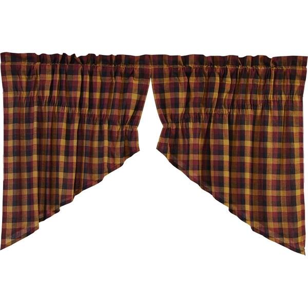 Shop Red Primitive Kitchen Curtains Vhc Heritage Farms Prairie