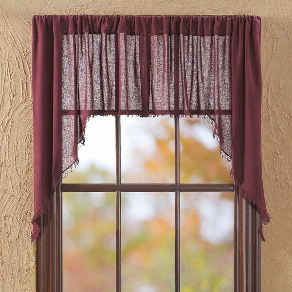 Shop Farmhouse Kitchen Curtains Vhc Tobacco Cloth Swag Pair Rod
