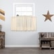 preview thumbnail 9 of 11, Farmhouse Kitchen Curtains VHC Tobacco Cloth Tier Pair Rod Pocket Cotton Solid Color Tobacco Cloth