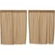 preview thumbnail 8 of 11, Farmhouse Kitchen Curtains VHC Tobacco Cloth Tier Pair Rod Pocket Cotton Solid Color Tobacco Cloth