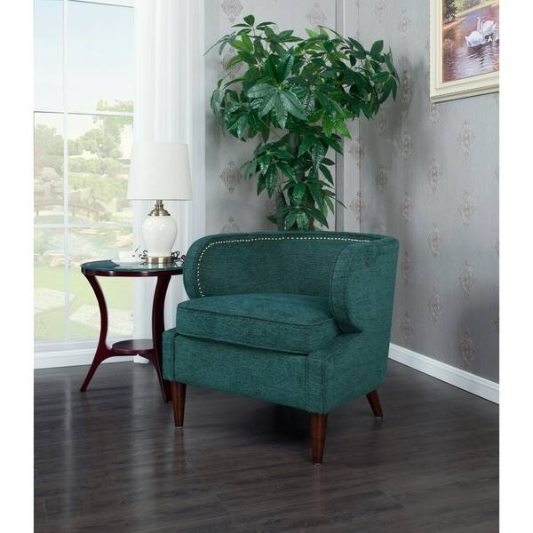 slide 23 of 24, Chic Home Orlando Accent Side Club Chair in Chenille Upholstery Teal