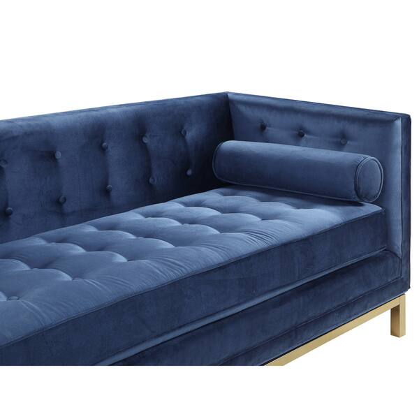 Shop Chic Home Evie Club Sofa Tufted Velvet Plush Cushion Couch